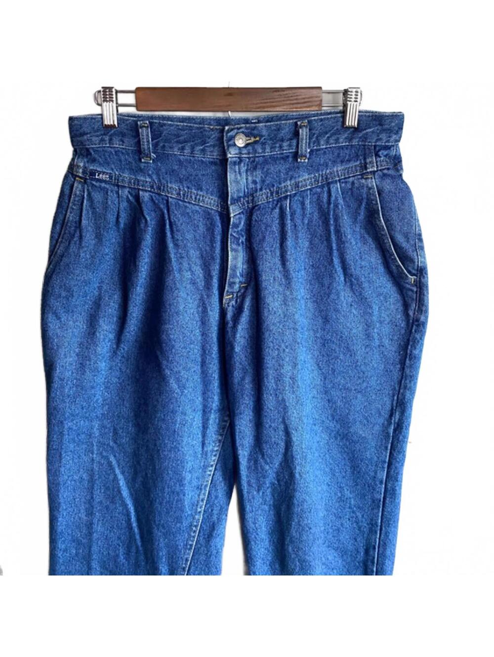 VTG 80's Lee Pleated High Rise Wash Mom Jeans 32 inch waist